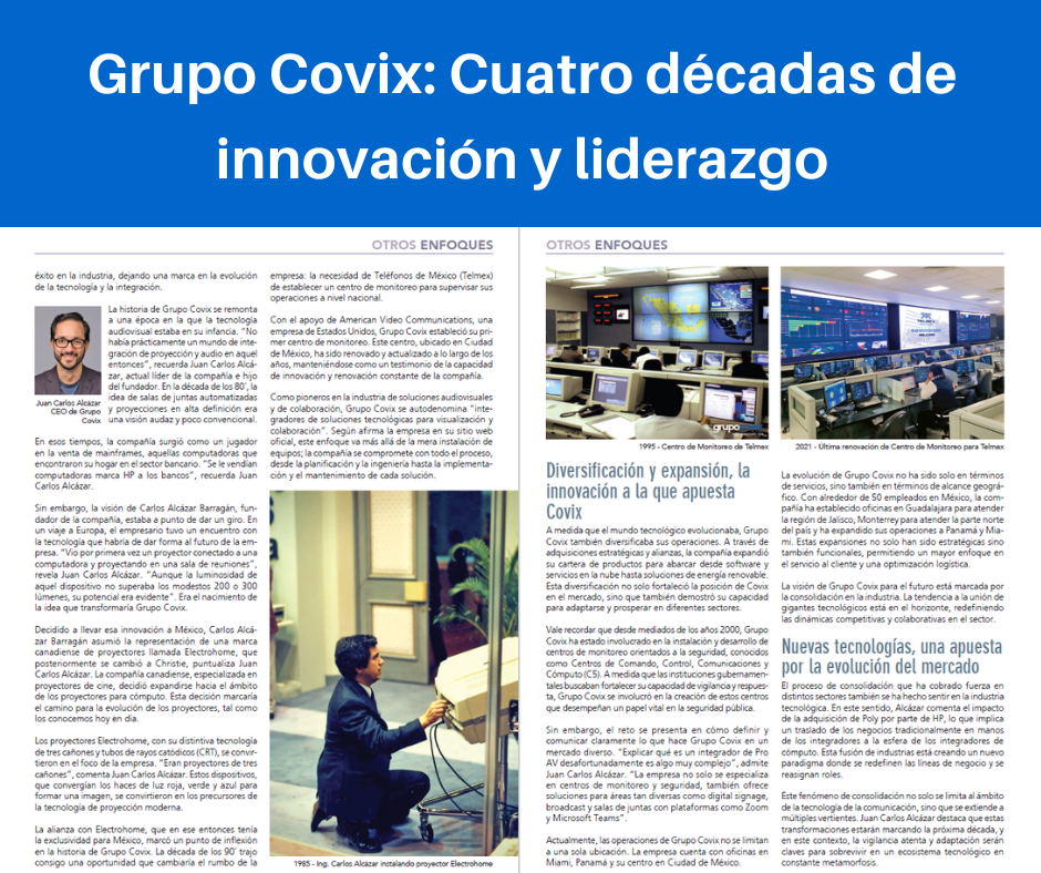 Grupo Covix, 4 décadas de innovación y liderazgo